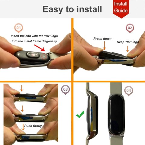 ETUI DO ZEGARKA XIAOMI MI BAND 6/5/4/3 CZARNE Z BRANSOLETĄ STAL NIERDZEWNA ETUI DO ZEGARKA XIAOMI MI BAND 6/5/4/3 CZARNE Z BRANSOLETĄ STAL NIERDZEWNA