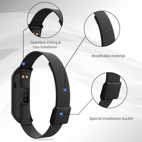 ETUI DO ZEGARKA SAMSUNG GALAXY FIT 2 CZARNE Z BRANSOLETĄ PASEK STAL ETUI DO ZEGARKA SAMSUNG GALAXY FIT 2 CZARNE Z BRANSOLETĄ PASEK STAL
