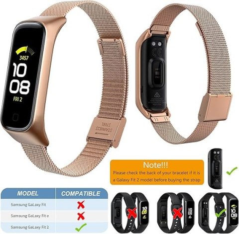 ETUI DO ZEGARKA SAMSUNG GALAXY FIT 2 ZŁOTE Z BRANSOLETĄ ZAPINANY PASEK ETUI DO ZEGARKA SAMSUNG GALAXY FIT 2 ZŁOTE Z BRANSOLETĄ ZAPINANY PASEK