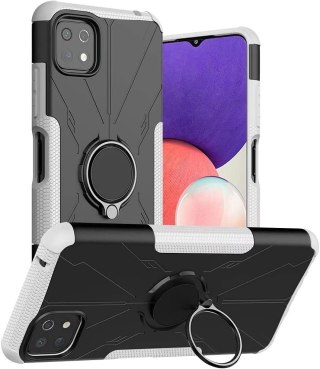 ETUI XIAOMI MI 11 LITE CZARNE BIAŁE WSTAWKI PIERŚCIEŃ PLECKI WYTRZYMAŁE