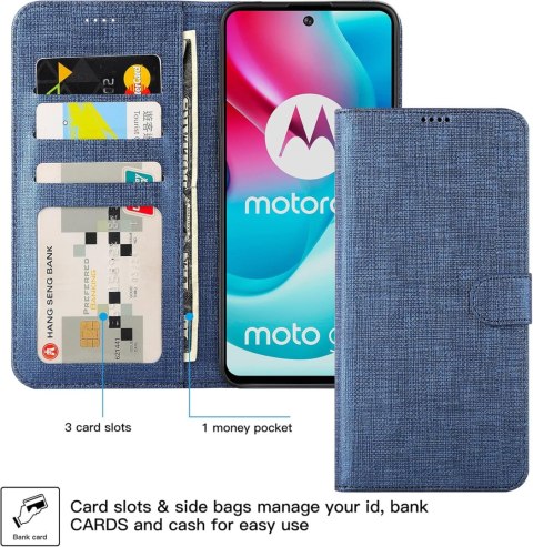 ETUI OPPO RENO 6 5G GRANATOWE NIEBIESKIE ZAMYKANE Z KLAPKĄ OCHRONNE