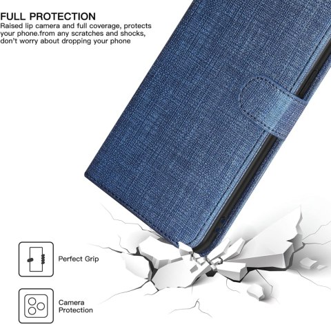 ETUI OPPO RENO 6 5G GRANATOWE NIEBIESKIE ZAMYKANE Z KLAPKĄ OCHRONNE