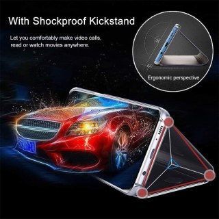 ETUI SAMSUNG GALAXY A12 CZARNE ZAMYKANE Z KLAPKĄ LUSTRZANE SZYBKA SOLIDNE