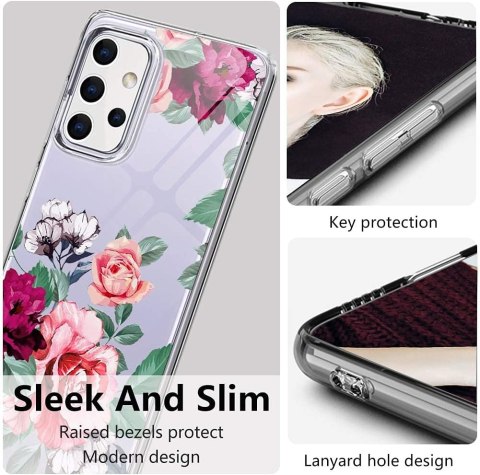 ETUI SAMSUNG GALAXY A32 5G PRZEZROCZYSTE RÓŻOWE KWIATY UROCZE PLECKI ETUI SAMSUNG GALAXY A32 5G PRZEZROCZYSTE RÓŻOWE KWIATY UROCZE PLECKI