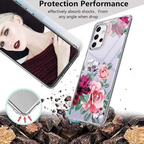 ETUI SAMSUNG GALAXY A32 5G PRZEZROCZYSTE RÓŻOWE KWIATY UROCZE PLECKI ETUI SAMSUNG GALAXY A32 5G PRZEZROCZYSTE RÓŻOWE KWIATY UROCZE PLECKI