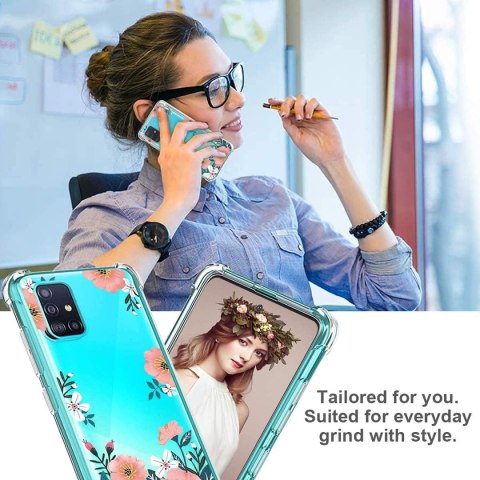 ETUI SAMSUNG GALAXY A71 5G PRZEZROCZYSTE KOLOROWE RÓŻOWE KWIATY PLECKI ETUI SAMSUNG GALAXY A71 5G PRZEZROCZYSTE KOLOROWE RÓŻOWE KWIATY PLECKI