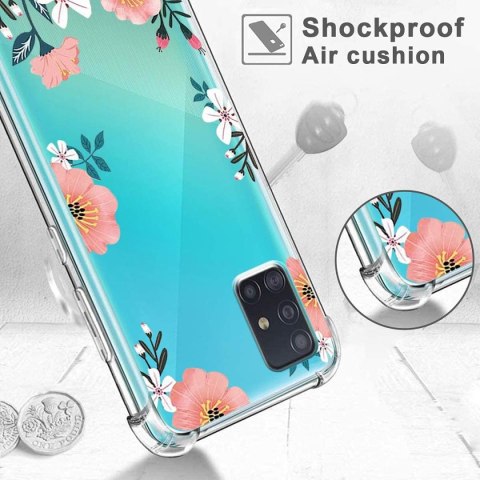 ETUI SAMSUNG GALAXY A71 5G PRZEZROCZYSTE KOLOROWE RÓŻOWE KWIATY PLECKI ETUI SAMSUNG GALAXY A71 5G PRZEZROCZYSTE KOLOROWE RÓŻOWE KWIATY PLECKI