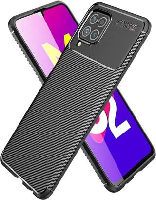ETUI SAMSUNG GALAXY M32 4G CZARNE CARBON PLECKI OCHRONNE WYTRZYMAŁE