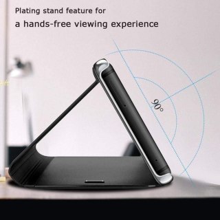 ETUI SAMSUNG GALAXY S20 FE 5G SREBRNE LUSTRZANE ZAMYKANE Z KLAPKĄ SOLIDNE