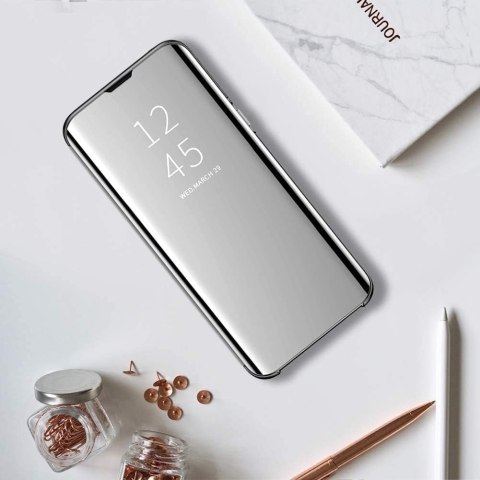 ETUI SAMSUNG GALAXY S20 FE 5G SREBRNE LUSTRZANE ZAMYKANE Z KLAPKĄ SOLIDNE ETUI SAMSUNG GALAXY S20 FE 5G SREBRNE LUSTRZANE ZAMYKANE Z KLAPKĄ SOLIDNE