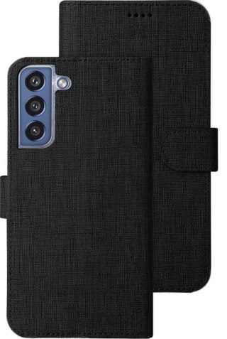 ETUI SAMSUNG GALAXY S21 FE 5G CZARNE ZAMYKANE Z KLAPKĄ MIEJSCE NA KARTY