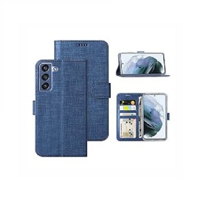 ETUI SAMSUNG GALAXY S21 FE 5G GRANATOWE ZAMYKANE Z KLAPKĄ MIEJSCE NA KARTY