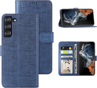 ETUI SAMSUNG GALAXY S22+ NIEBIEKSIE GRANATOWE ZAMYKANE Z KLAPKĄ OCHRONNE