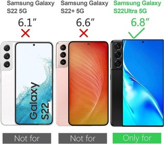 ETUI SAMSUNG GALAXY S22 ULTRA CZARNE PANCERNE Z PIPERŚCIENIEM OCHRONNE