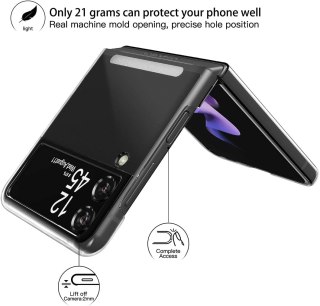 ETUI SAMSUNG GALAXY Z FLIP 3 PRZEZROCZYSTE DWUCZĘSCIOWE OCHRONNE WYTRZYMAŁE