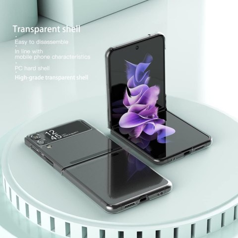 ETUI SAMSUNG GALAXY Z FLIP 3 PRZEZROCZYSTE DWUCZĘSCIOWE OCHRONNE WYTRZYMAŁE