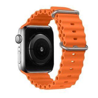 PASEK DO APPLE WATCH 1/2/3/4/5/6/7/8/9/SE 38/40/41mm POMARAŃCZOWY SILIKON