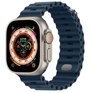 PASEK DO APPLE WATCH 4/5/6/7/8/9/10/SE/ULTRA 44/45/46/49 NIEBIESKI SILIKON