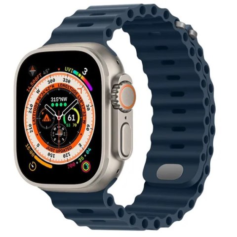 PASEK DO APPLE WATCH 4/5/6/7/8/9/10/SE/ULTRA 44/45/46/49 NIEBIESKI SILIKON PASEK DO APPLE WATCH 4/5/6/7/8/9/10/SE/ULTRA 44/45/46/49 NIEBIESKI SILIKON
