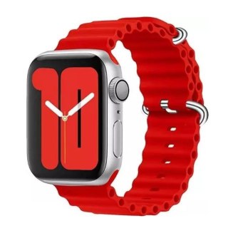 PASEK DO APPLE WATCH 4/5/6/7/8/9/10/SE/ULTRA 44/45/46/49mm CZERWONY SILIKON