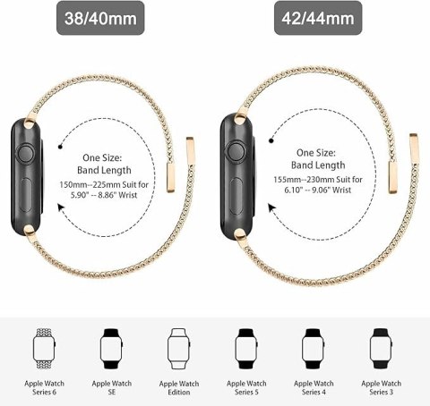 PASEK DO ZEGARKA APPLE WATCH 1/2/3/4/5/6/7/8/9/10/SE 42/44/45/46 ROSE GOLD PASEK DO ZEGARKA APPLE WATCH 1/2/3/4/5/6/7/8/9/10/SE 42/44/45/46 ROSE GOLD