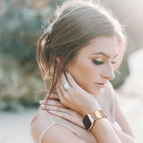 PASEK DO ZEGARKA APPLE WATCH 1/2/3/4/5/6/7/8/9/10/SE 42/44/45/46 ROSE GOLD PASEK DO ZEGARKA APPLE WATCH 1/2/3/4/5/6/7/8/9/10/SE 42/44/45/46 ROSE GOLD