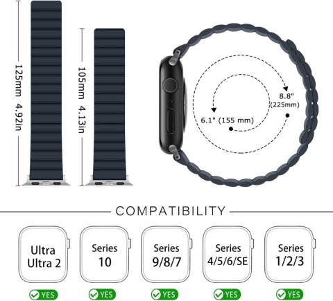 PASEK DO ZEGARKA APPLE WATCH 1/2/3/4/5/6/7/8/9/10/SE 42/44/45mm NIEBIESKI