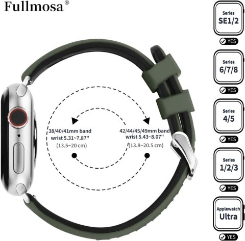 PASEK DO ZEGARKA APPLE WATCH 1/2/3/4/5/6/7/8/9/SE 38/40/41 ZIELONY SILIKON PASEK DO ZEGARKA APPLE WATCH 1/2/3/4/5/6/7/8/9/SE 38/40/41 ZIELONY SILIKON