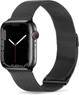 PASEK DO ZEGARKA APPLE WATCH 1/2/3/4/5/6/7/8/9/SE 38/40/41mm CZARNY STAL