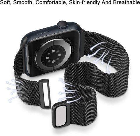 PASEK DO ZEGARKA APPLE WATCH 1/2/3/4/5/6/7/8/9/SE 38/40/41mm CZARNY STAL PASEK DO ZEGARKA APPLE WATCH 1/2/3/4/5/6/7/8/9/SE 38/40/41mm CZARNY STAL