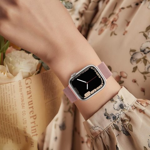 PASEK DO ZEGARKA APPLE WATCH 1/2/3/4/5/6/7/8/9/SE 38/40/41mm RÓŻOWA STAL PASEK DO ZEGARKA APPLE WATCH 1/2/3/4/5/6/7/8/9/SE 38/40/41mm RÓŻOWA STAL