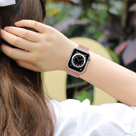 PASEK DO ZEGARKA APPLE WATCH 1/2/3/4/5/6/7/8/9/SE 38/40/41mm RÓŻOWA STAL PASEK DO ZEGARKA APPLE WATCH 1/2/3/4/5/6/7/8/9/SE 38/40/41mm RÓŻOWA STAL