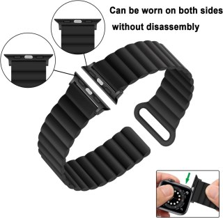 PASEK DO ZEGARKA APPLE WATCH 1/2/3/4/5/6/7/8/SE 38/40/41mm CZARNY +ETUI