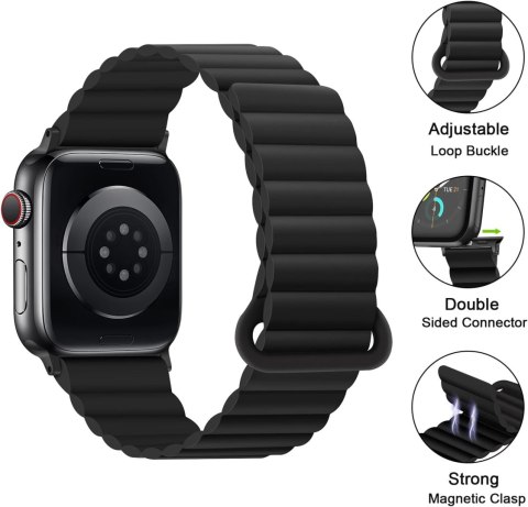 PASEK DO ZEGARKA APPLE WATCH 1/2/3/4/5/6/7/8/SE 38/40/41mm CZARNY +ETUI PASEK DO ZEGARKA APPLE WATCH 1/2/3/4/5/6/7/8/SE 38/40/41mm CZARNY +ETUI