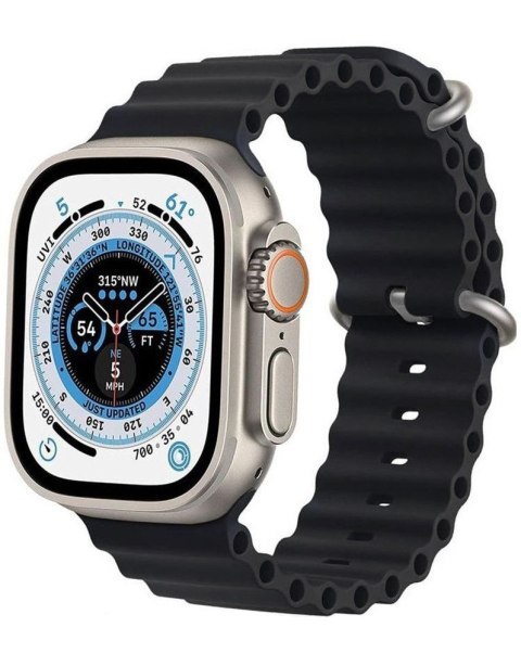 PASEK DO ZEGARKA APPLE WATCH 2/3/4/5/6/7/8/9/10/SE 42/44/45 CZARNY SILIKON PASEK DO ZEGARKA APPLE WATCH 2/3/4/5/6/7/8/9/10/SE 42/44/45 CZARNY SILIKON