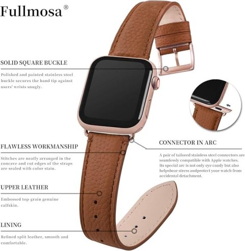 PASEK DO ZEGARKA APPLE WATCH 2/3/4/5/6/7/8/9/SE 38/40/41 BRĄZOWY SKÓRA+ETUI PASEK DO ZEGARKA APPLE WATCH 2/3/4/5/6/7/8/9/SE 38/40/41 BRĄZOWY SKÓRA+ETUI