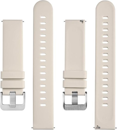 PASEK DO ZEGARKA BEŻOWY SILIKON UNIWERSALNY WODOODPORNY SREBRNA KLAMRA 18mm PASEK DO ZEGARKA BEŻOWY SILIKON UNIWERSALNY WODOODPORNY SREBRNA KLAMRA 18mm