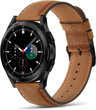 PASEK DO ZEGARKA BRĄZOWY SKÓRA UNIWERSALNY CZARNA KLAMRA 22mm