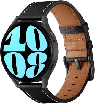 PASEK DO ZEGARKA CZARNY SKÓRZANY UNIWERSALNY ELEGANCKI 20mm
