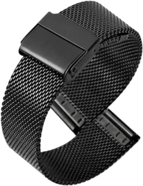 PASEK DO ZEGARKA CZARNY STAL SIATKA UNIWERSALNY ELEGANCKI 21mm PASEK DO ZEGARKA CZARNY STAL SIATKA UNIWERSALNY ELEGANCKI 21mm
