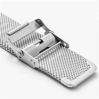 PASEK DO ZEGARKA CZARNY STAL SIATKA UNIWERSALNY ELEGANCKI 21mm