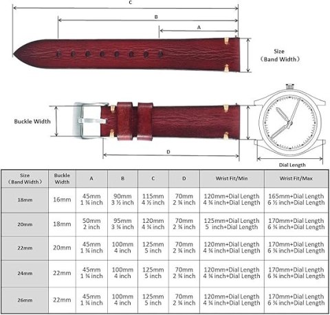 PASEK DO ZEGARKA CZERWONA SKÓRA UNIWERSALNY SREBRNA KLAMRA ELEGANCKI 26mm PASEK DO ZEGARKA CZERWONA SKÓRA UNIWERSALNY SREBRNA KLAMRA ELEGANCKI 26mm