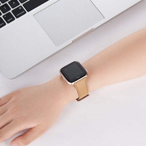 PASEK DO ZEGARKA Fitbit Versa/Versa 2/LITE/SE BEŻOWY SKÓRA NATURALNA PASEK DO ZEGARKA Fitbit Versa/Versa 2/LITE/SE BEŻOWY SKÓRA NATURALNA