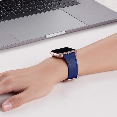 PASEK DO ZEGARKA Fitbit Versa/Versa 2/LITE/SE CIEMNY NIEBIESKI SKÓRA PASEK DO ZEGARKA Fitbit Versa/Versa 2/LITE/SE CIEMNY NIEBIESKI SKÓRA