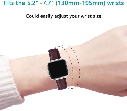 PASEK DO ZEGARKA Fitbit Versa/Versa 2/LITE/SE CZERWONE WINO SKÓRA NATURALNA PASEK DO ZEGARKA Fitbit Versa/Versa 2/LITE/SE CZERWONE WINO SKÓRA NATURALNA