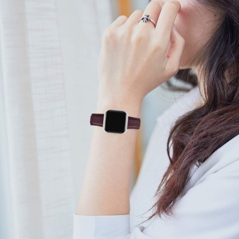 PASEK DO ZEGARKA Fitbit Versa/Versa 2/LITE/SE CZERWONE WINO SKÓRA NATURALNA PASEK DO ZEGARKA Fitbit Versa/Versa 2/LITE/SE CZERWONE WINO SKÓRA NATURALNA