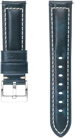 PASEK DO ZEGARKA NIEBIESKI SKÓRA UNIWERSALNY SREBRNA KLAMRA ELEGANCKI 22mm PASEK DO ZEGARKA NIEBIESKI SKÓRA UNIWERSALNY SREBRNA KLAMRA ELEGANCKI 22mm