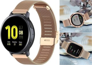 PASEK DO ZEGARKA RÓŻOWE ZŁOTO STAL SIATKA UNIWERSALNY ELEGANCKI 18mm