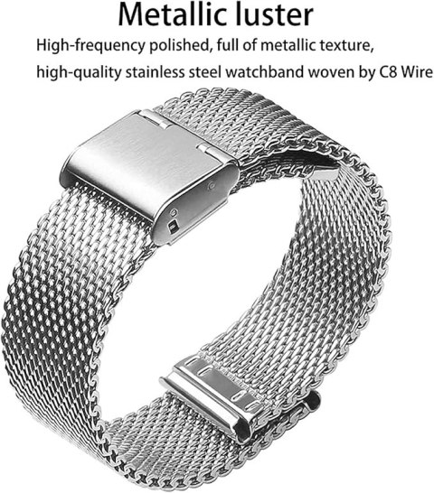 PASEK DO ZEGARKA RÓŻOWE ZŁOTO STAL SIATKA UNIWERSALNY ELEGANCKI 22mm PASEK DO ZEGARKA RÓŻOWE ZŁOTO STAL SIATKA UNIWERSALNY ELEGANCKI 22mm
