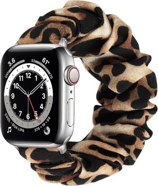 PASEK DO ZEGARKA SCRUNCHIE BRĄZ APPLE WATCH 1/2/3/4/5/6/7/8/9/SE 44/45/46mm